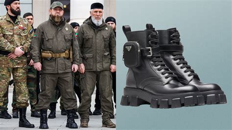 war criminal boots prada|chechen warlord wearing boots.